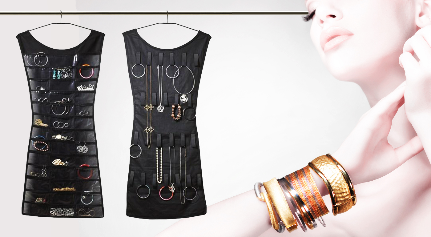 Praktický závesný organizér na šperky 