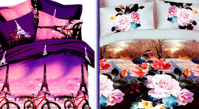 Trendy 3D posteľné obliečky