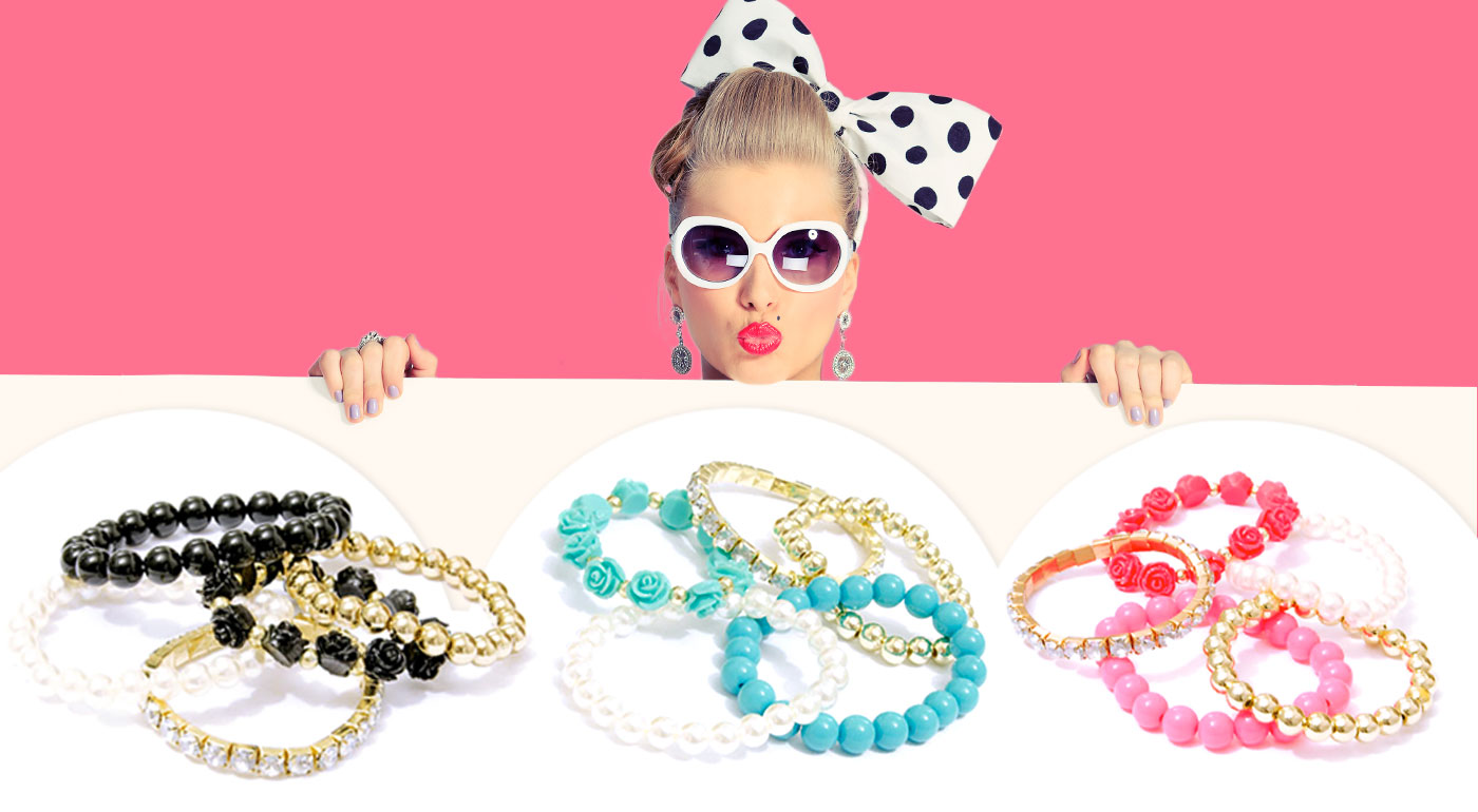 Set perlových náramkov