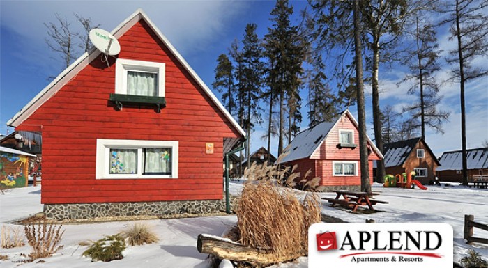 3 alebo 4 dňový pobyt pre 4 osoby v štýlových chatkách Tatry Holiday***. Užite si zimné radovánky vo Vysokých Tatrách.