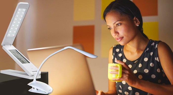 LED stolné lampy - 2 druhy s dobíjaním cez USB