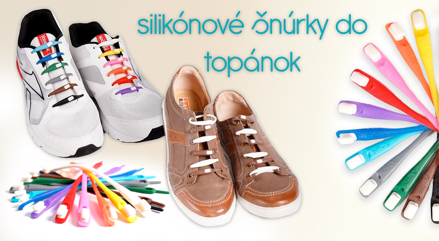 Dvanásť kusov silikónových šnúrok