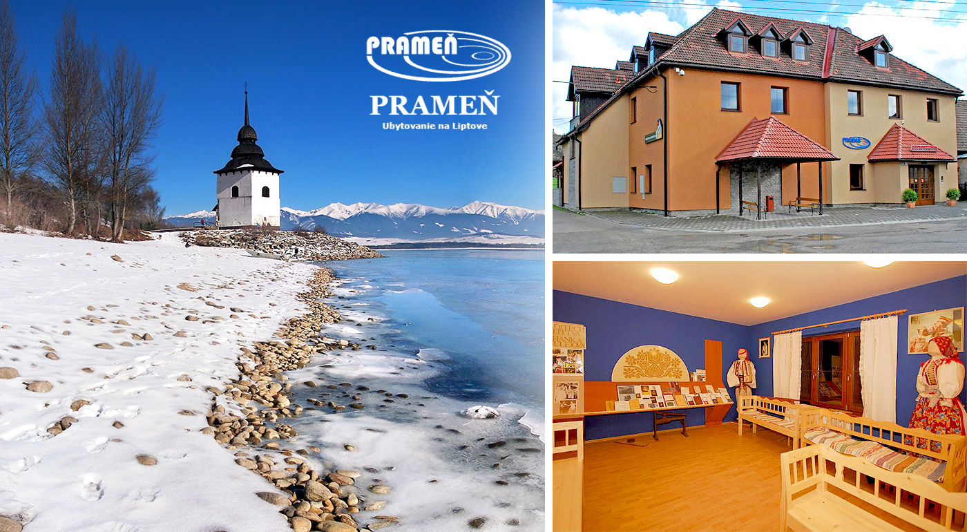 Zasnežený Liptov v Penzióne Prameň