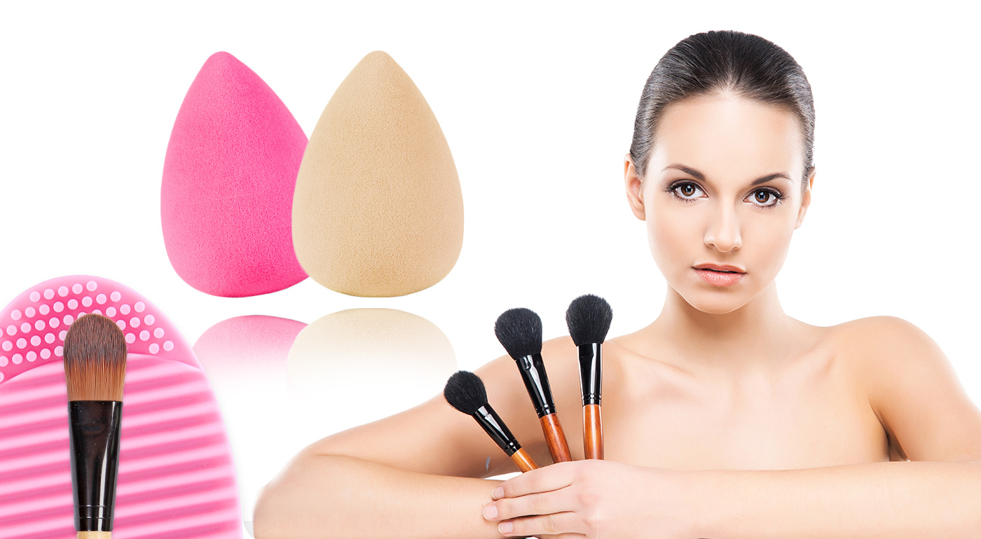 Kozmetická hubka na mejkap a čistič štetcov