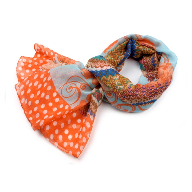 Šál orient - oranžová