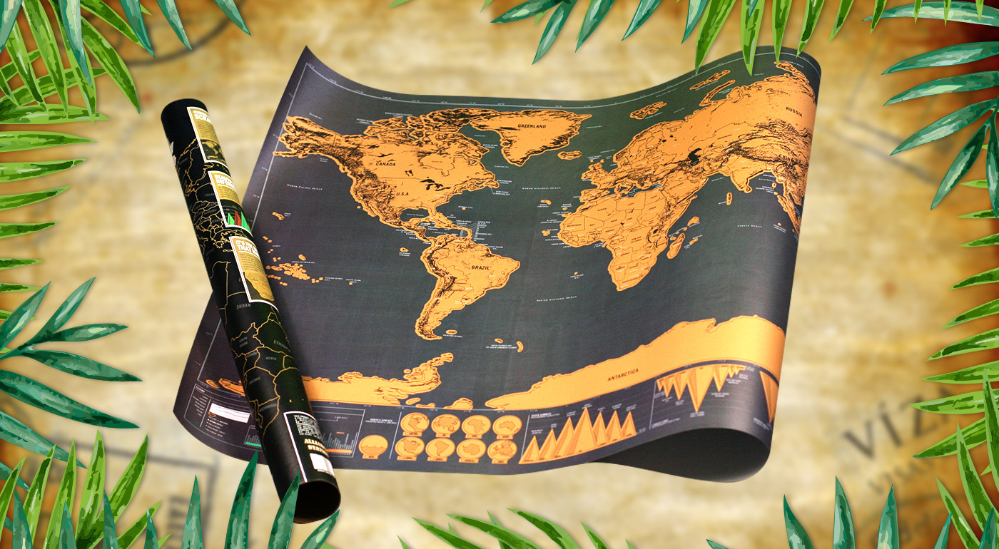 Deluxe stieracia mapa sveta