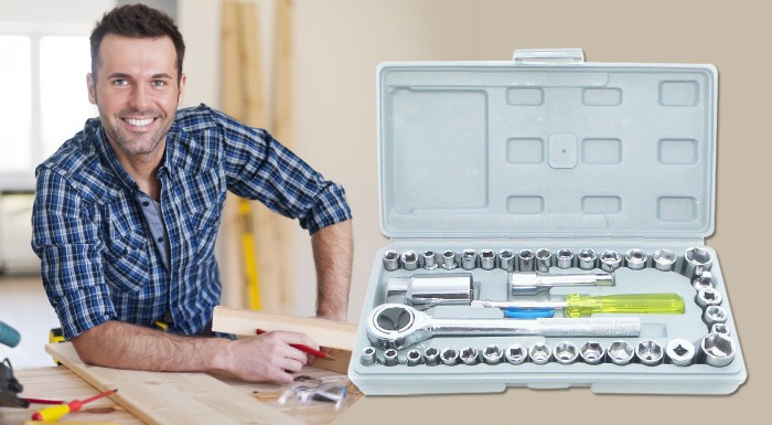 Sady náradia Gola a Tidal v plastovom kufríku