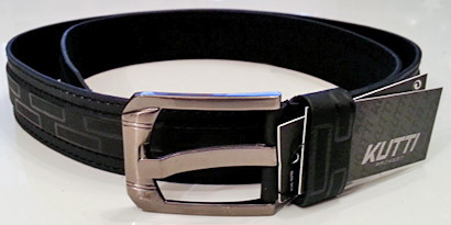 Pánsky kožený opasok s oceľovou prackou - model D