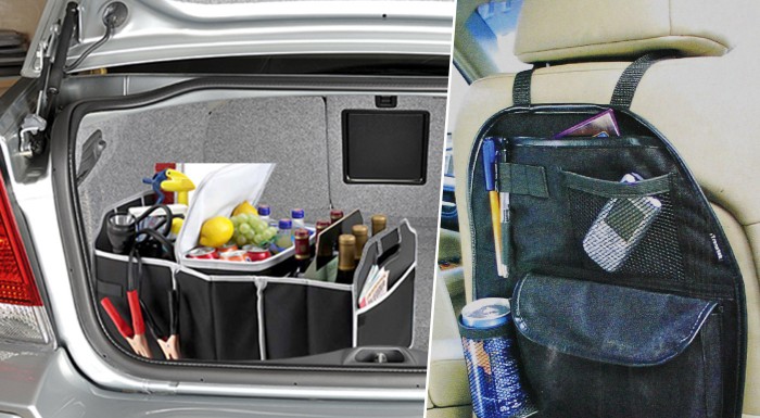 Organizér do kufra s termotaškou a chránič sedadla