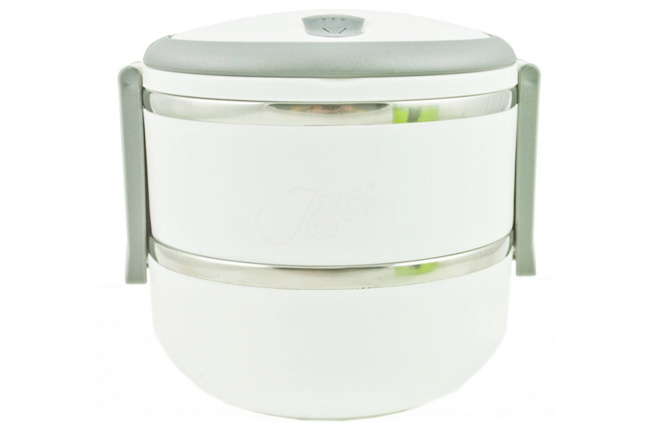 C. Termoobedár nerezový 2 dielny IK, objem: 1400 ml  - biela