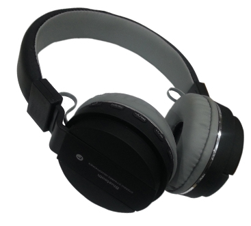 Bezdrôtové bluetooth slúchadla s rádiom - čierne