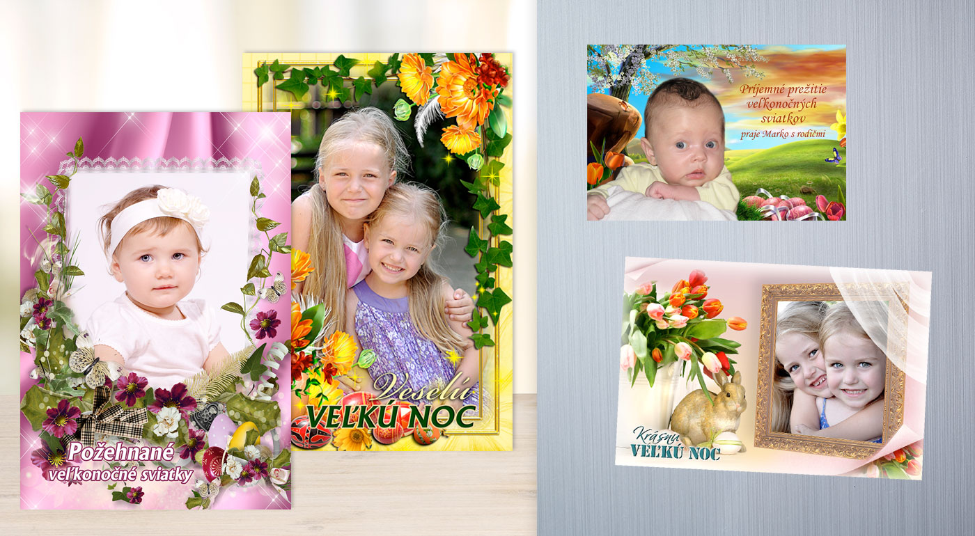 Veľkonočné magnetky, pozdravy alebo pohľadnice