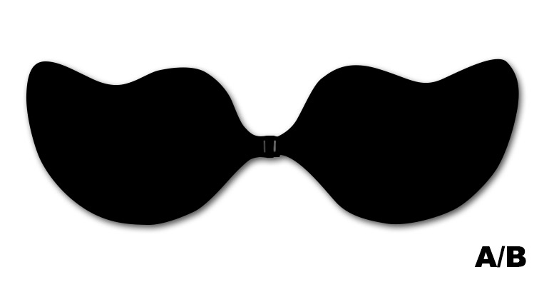 Bezšvová samodržiaca podprsenka bez ramienok, farba: čierna, veľkosť: A/B