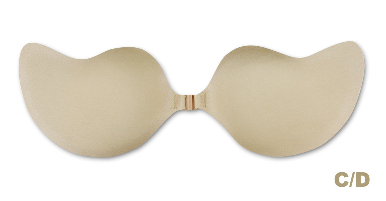 Bezšvová samodržiaca podprsenka bez ramienok, farba: telová, veľkosť: C/D
