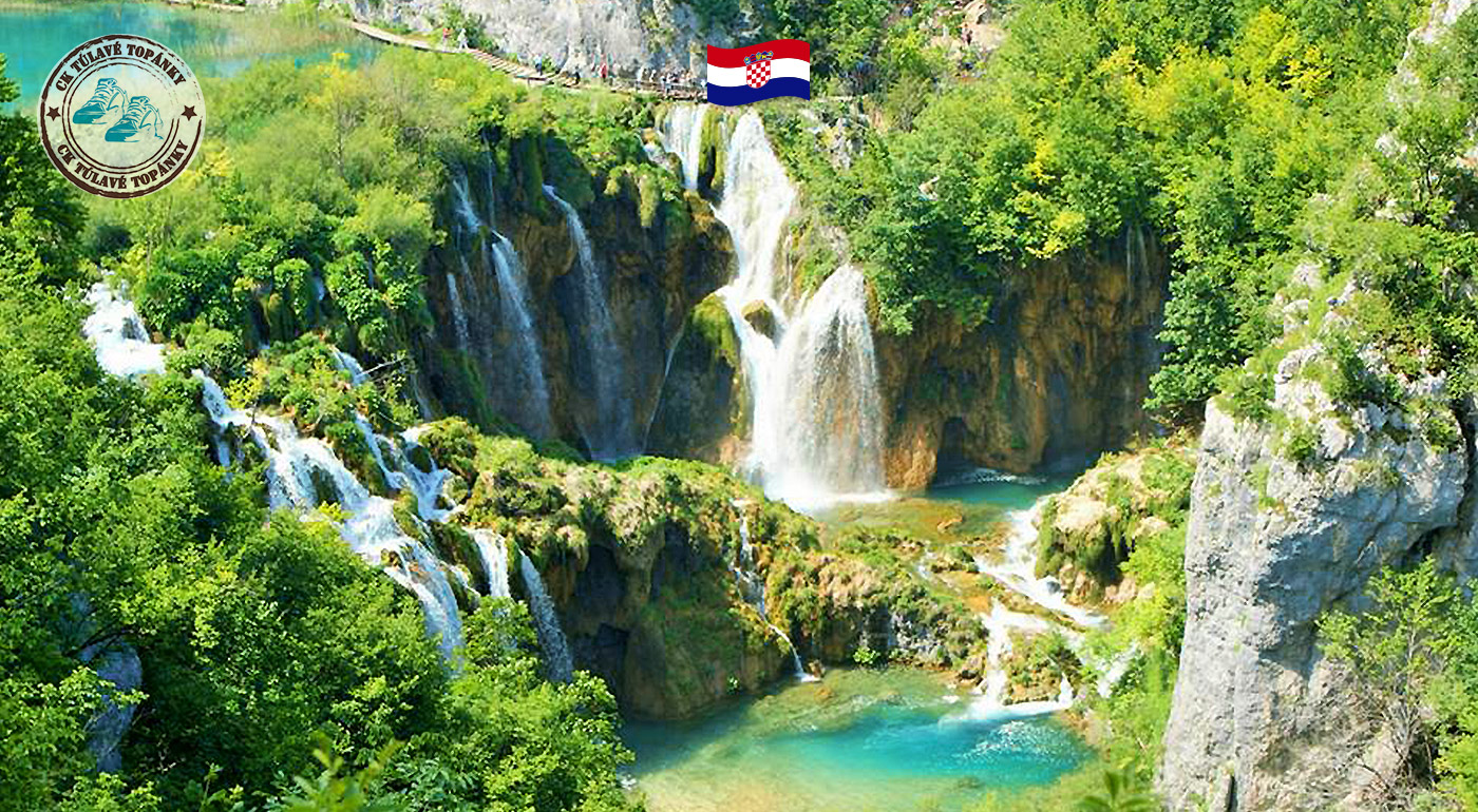 Plitvické jazerá s vodopádmi a večerný Záhreb