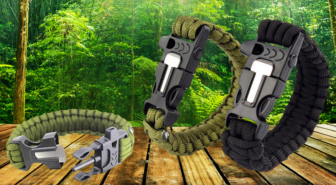 Náramok prežitia 4 v 1 - praktický doplnok