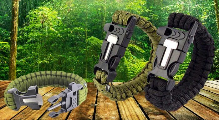 Náramok prežitia 4 v 1 - praktický doplnok