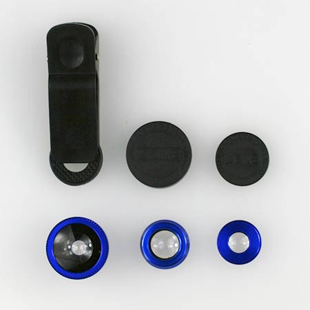 Sada objektívov s univerzálnym klipom - modrá