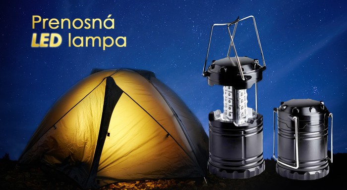 Prenosná LED lampa do prírody či domácnosti
