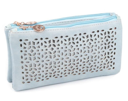 Listová kabelka Kvety - modrá