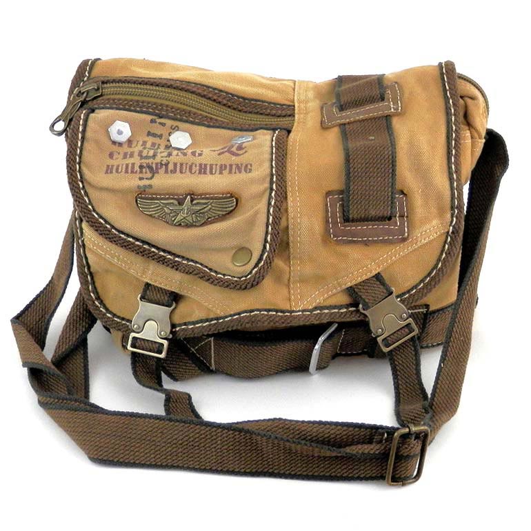 Piesková vojenská taška s kovovými prackami