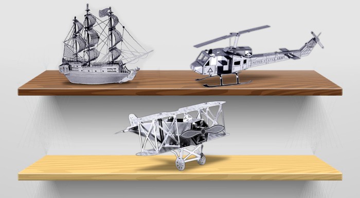 Moderné 3D kovové puzzle