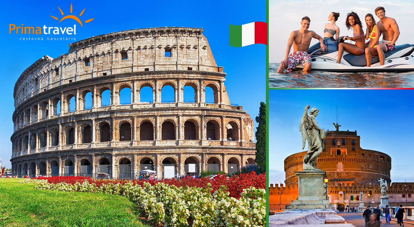 Päť prázdninových dní v Ríme s pobytom pri mori