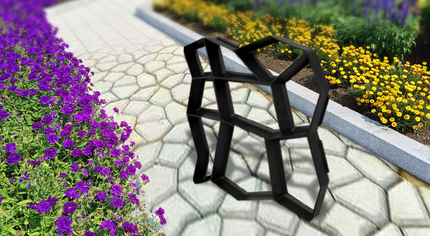 Forma na atypický betónový chodník