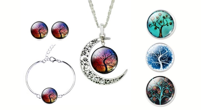 Pútavý set šperkov Strom života s mesiacom