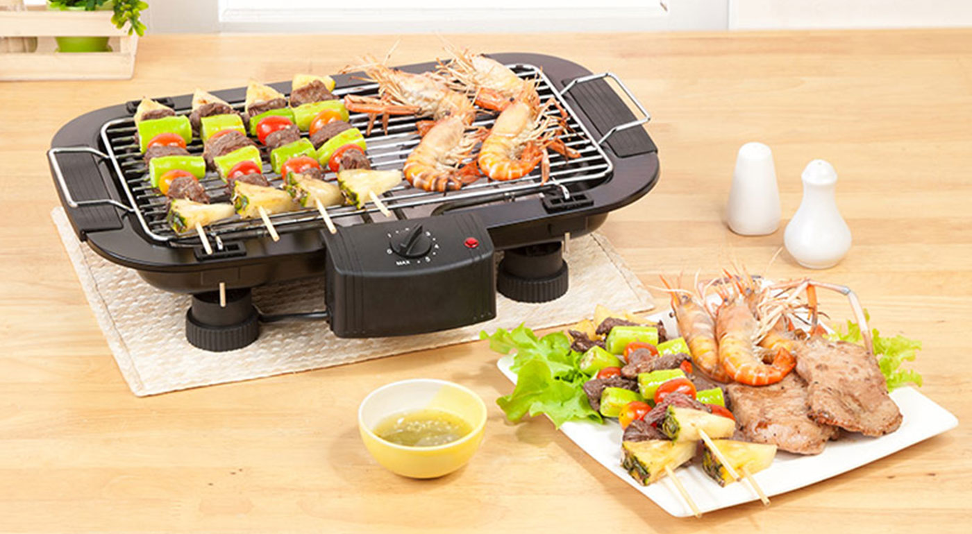 Prenosný elektrický domáci gril s roštom