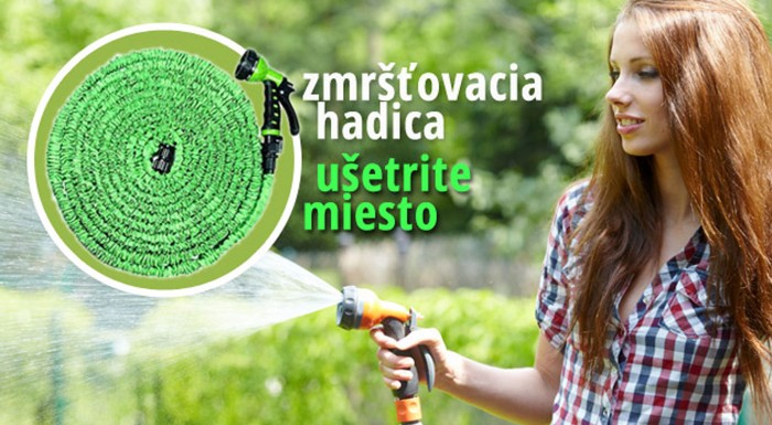 Elastická záhradná hadica s dĺžkou 15 m až 30 m