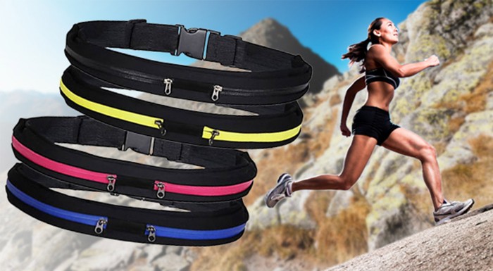 Praktický športový pás s úschovným priestorom