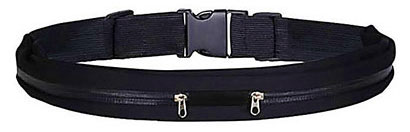 Športový pás s úschovným priestorom - čierny