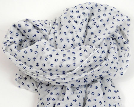 Šatka v námorníckom štýle - biela