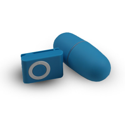 Vibračné vajíčko s diaľkovým ovládaním - modré