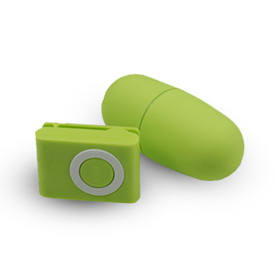 Vibračné vajíčko s diaľkovým ovládaním - zelené