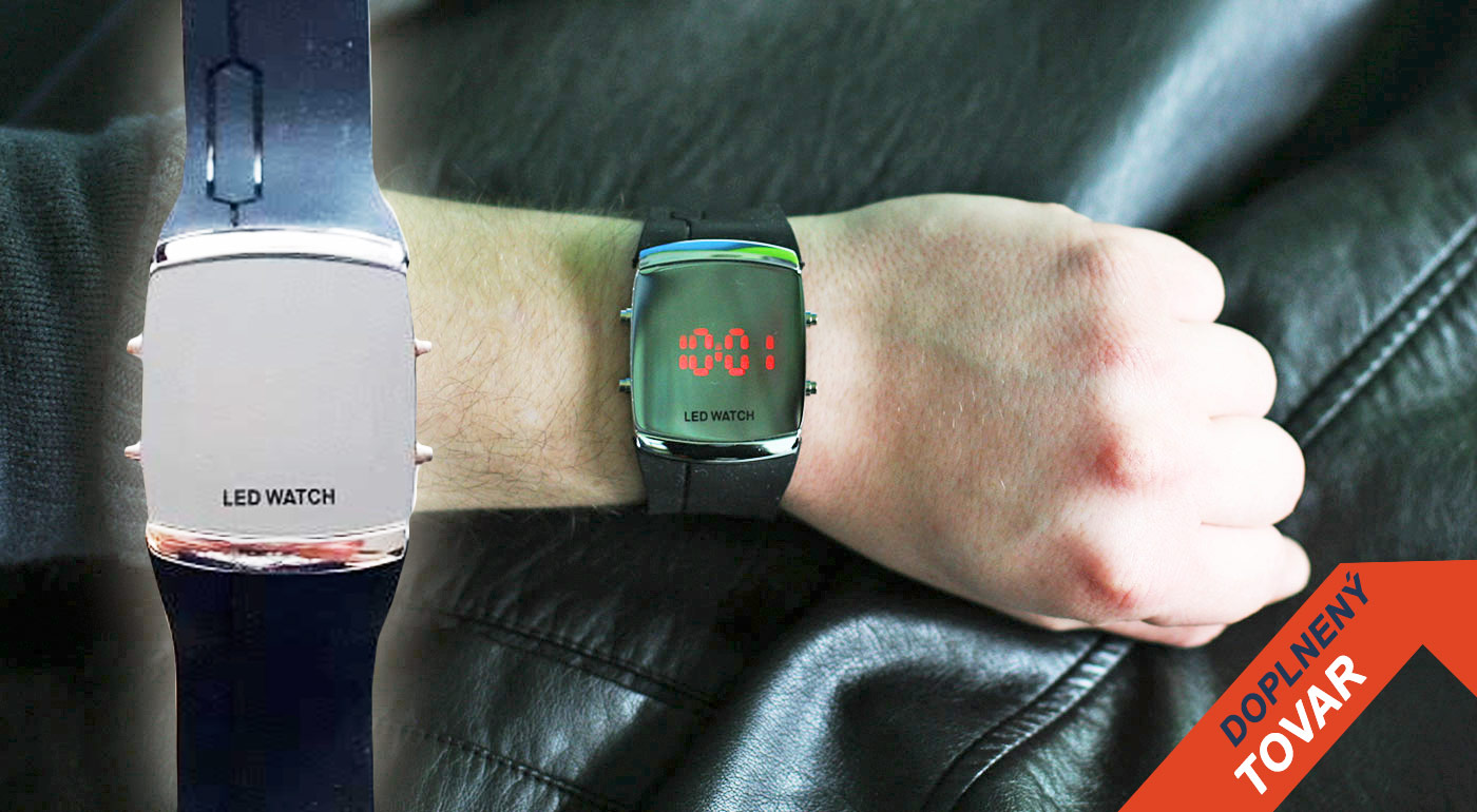 Digitálne LED hodinky pre pánov