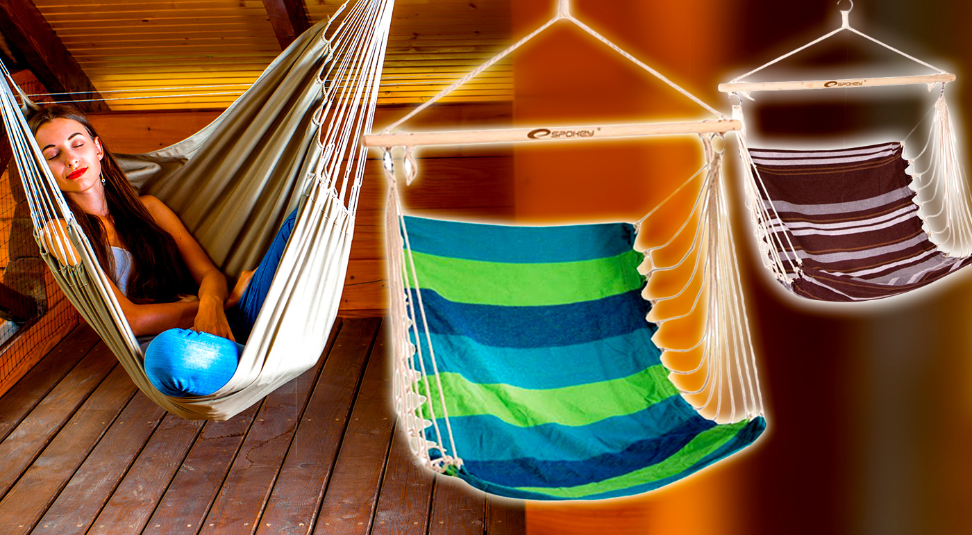 Sieťová hojdačka Bench so sedadlom v dvoch farbách