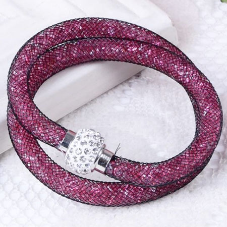 Dámsky dutinkový náramok - bordový