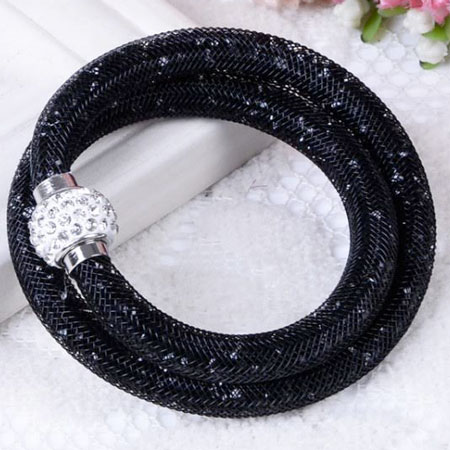 Dámsky dutinkový náramok - čierny