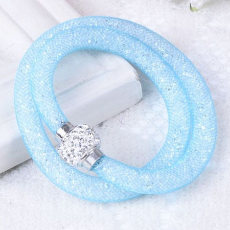 Dámsky dutinkový náramok - svetlomodrý