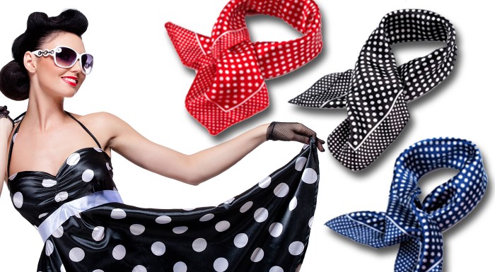 Dámske bodkované šatky - 6 farieb