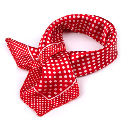 Bodkovaná šatka - červená