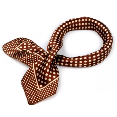 Bodkovaná šatka - medená