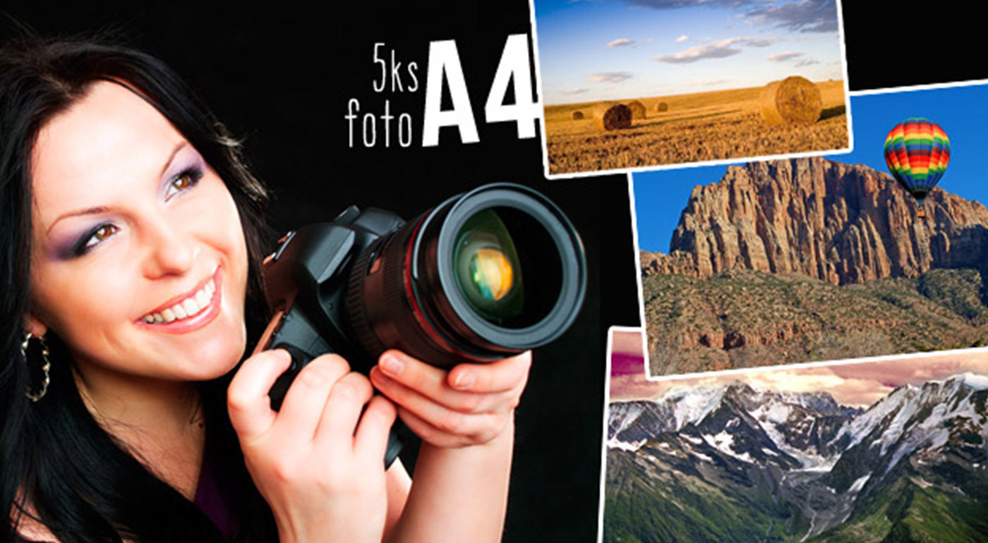 5 fotiek vo formáte A4 alebo A3 s doručením zdarma