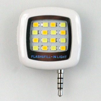 Smarphone LED selfie svetlo na nočné fotky - biele