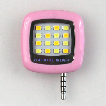 Smarphone LED selfie svetlo na nočné fotky - ružové