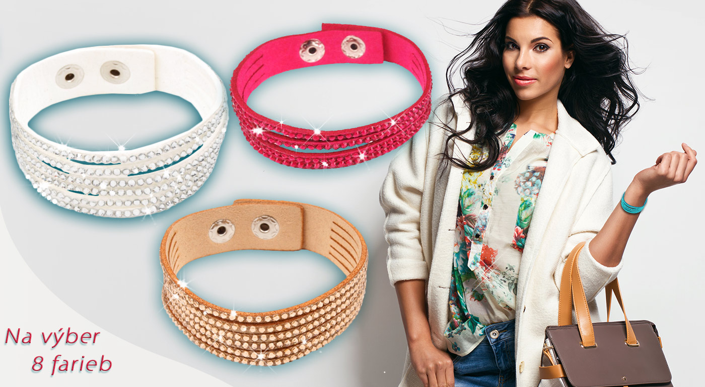 Náramky vykladané kryštálmi
