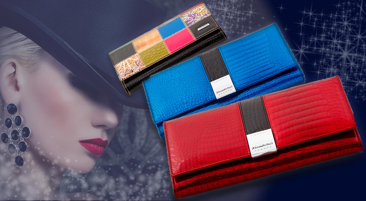 Exkluzívne peňaženky z lakovanej kože pre dámy
