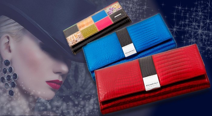 Exkluzívne peňaženky z lakovanej kože pre dámy